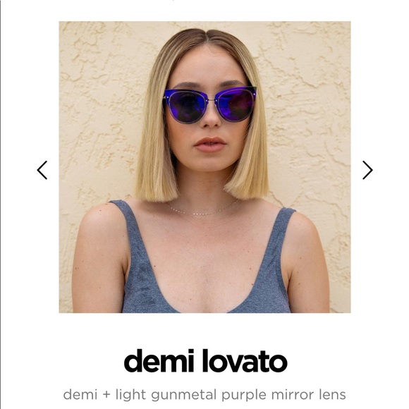 Diff Eyewear Accessories Demi Lovato For Diff Purple Mirrored